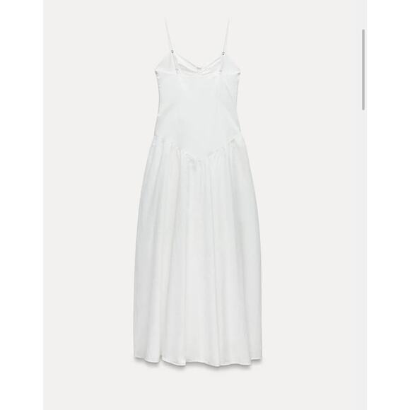 NWT- Zara STRAPPY GABARDINE DRESS-L - Picture 5 of 9